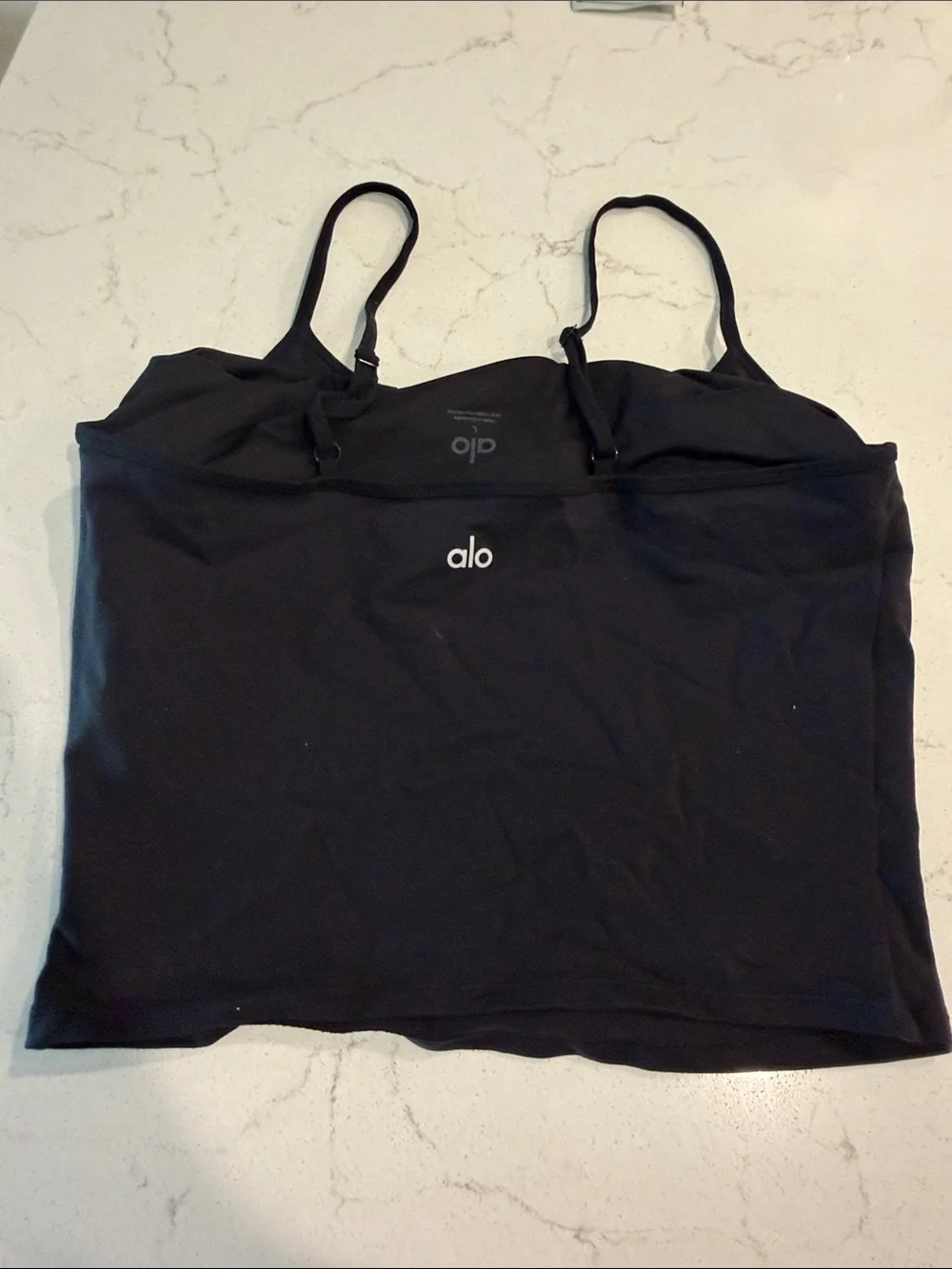 ALO Yoga Black V-Neck Spaghetti Strap Camisole